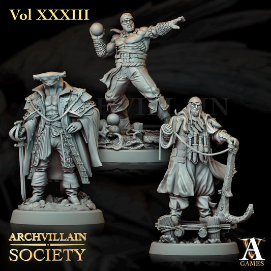 Archvillain Games : Archvillain Society Vol. XXXIII| 3D printed miniatures |Tabletop Games 32 mm | Dungeons and Dragons | Wargame | RPG