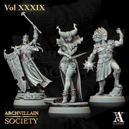 Archvillain Games : Archvillain Society Vol. XXXIX | 3D printed miniatures |Tabletop Games 32 mm | Dungeons and Dragons | Wargame | RPG