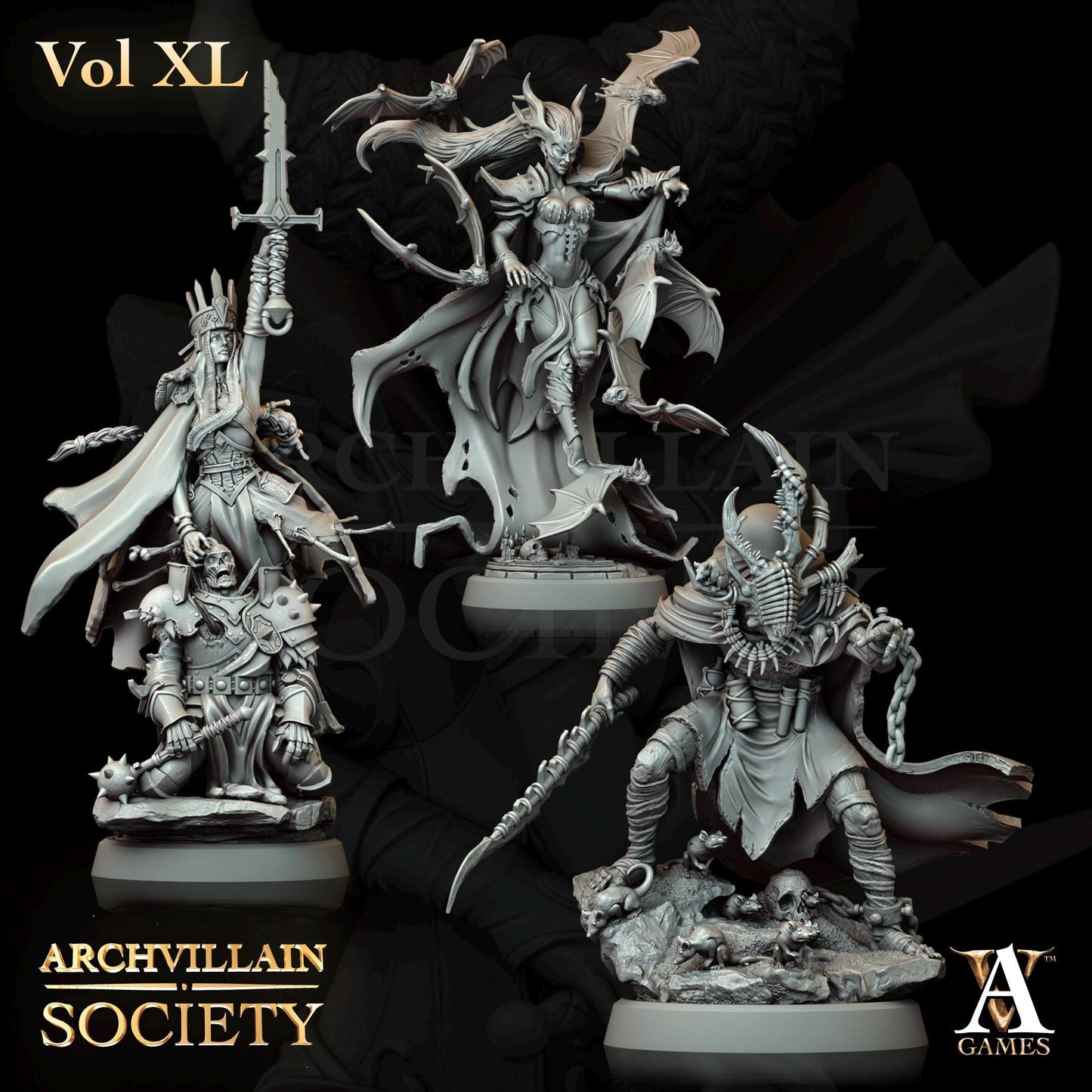 Archvillain Games : Archvillain Society Vol. XL | 3D printed miniatures |Tabletop Games 32 mm | Dungeons and Dragons | Wargame | RPG