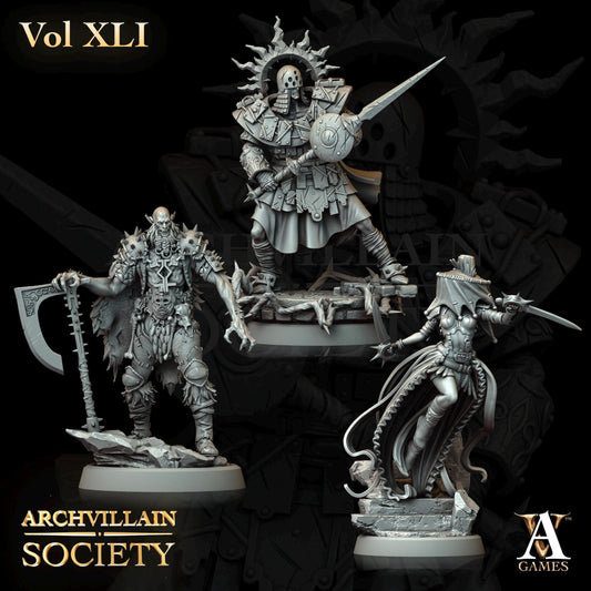 Archvillain Games : Archvillain Society Vol. XLI | 3D printed miniatures |Tabletop Games 32 mm | Dungeons and Dragons | Wargame | RPG