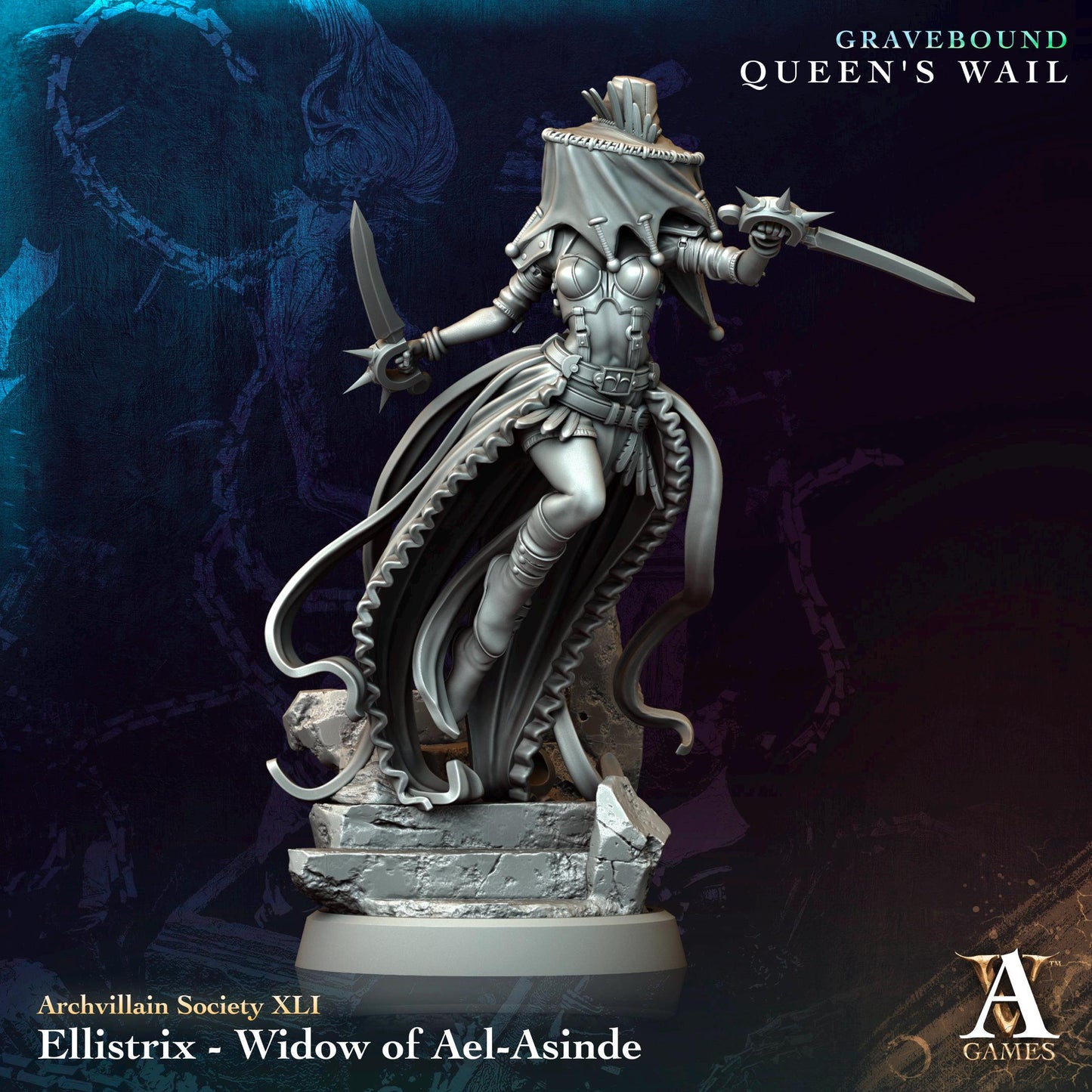 Archvillain Games : Archvillain Society Vol. XLI | 3D printed miniatures |Tabletop Games 32 mm | Dungeons and Dragons | Wargame | RPG
