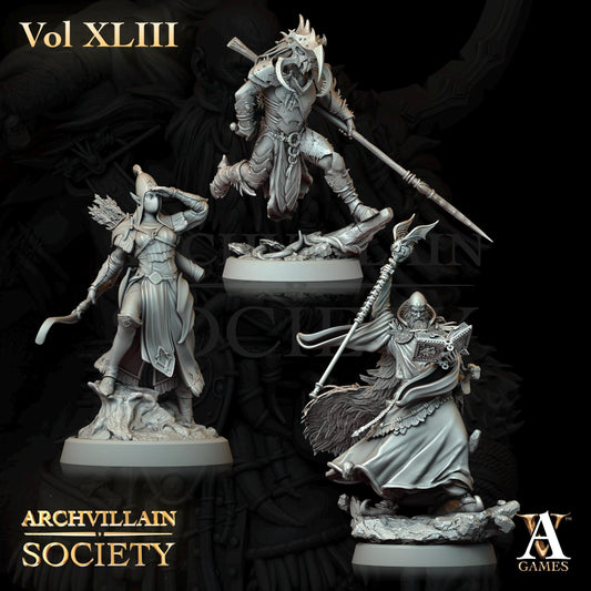 Archvillain Games : Archvillain Society Vol. XLIII | 3D printed miniatures |Tabletop Games 32 mm | Dungeons and Dragons | Wargame | RPG