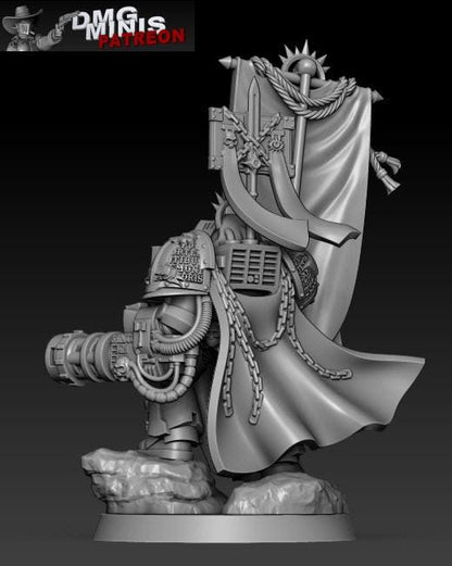 Silver Wardens - Ancient Banner Bearer | DMGMinis | Wargaming | Tabletop games | 32mm scale | Grimdark compatible