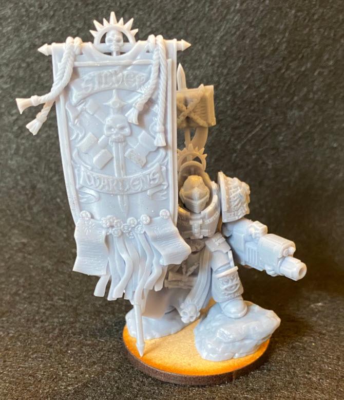 Silver Wardens - Ancient Banner Bearer | DMGMinis | Wargaming | Tabletop games | 32mm scale | Grimdark compatible