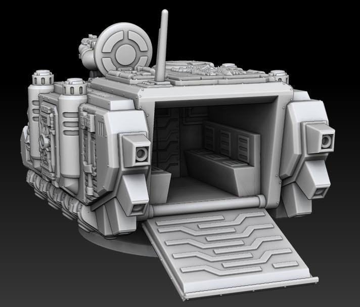Silver Wardens - Ferox Series Grav Transports | DMGMinis | Wargaming | Tabletop games | 32mm scale | Grimdark compatible