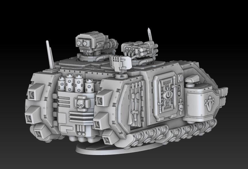 Silver Wardens - Grav Raider Tank-Troop Carrier | DMGMinis | Wargaming | Tabletop games | 32mm scale | Grimdark compatible