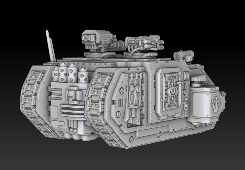 Silver Wardens - Grav Raider Tank-Troop Carrier | DMGMinis | Wargaming | Tabletop games | 32mm scale | Grimdark compatible
