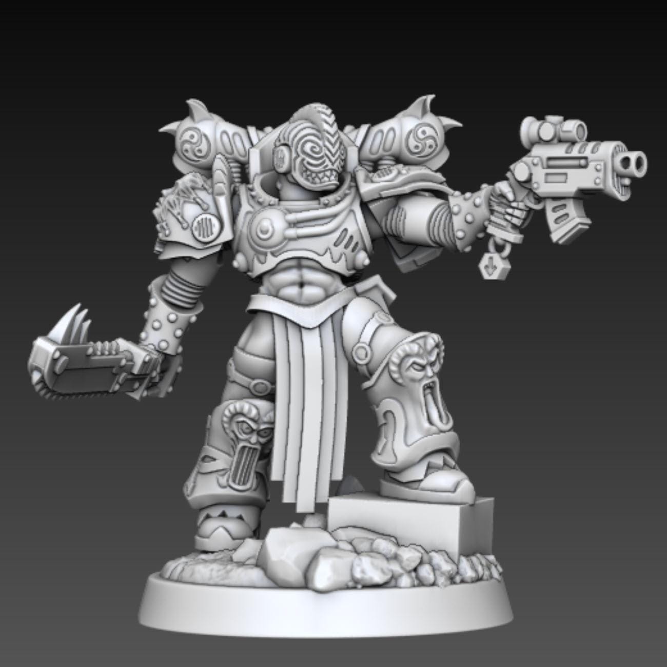 Chaos - Chaos - Cult of Excess Marines | DMGMinis | 3D printed miniatures | Wargaming | Tabletop games | 32mm scale | Grimdark compatible