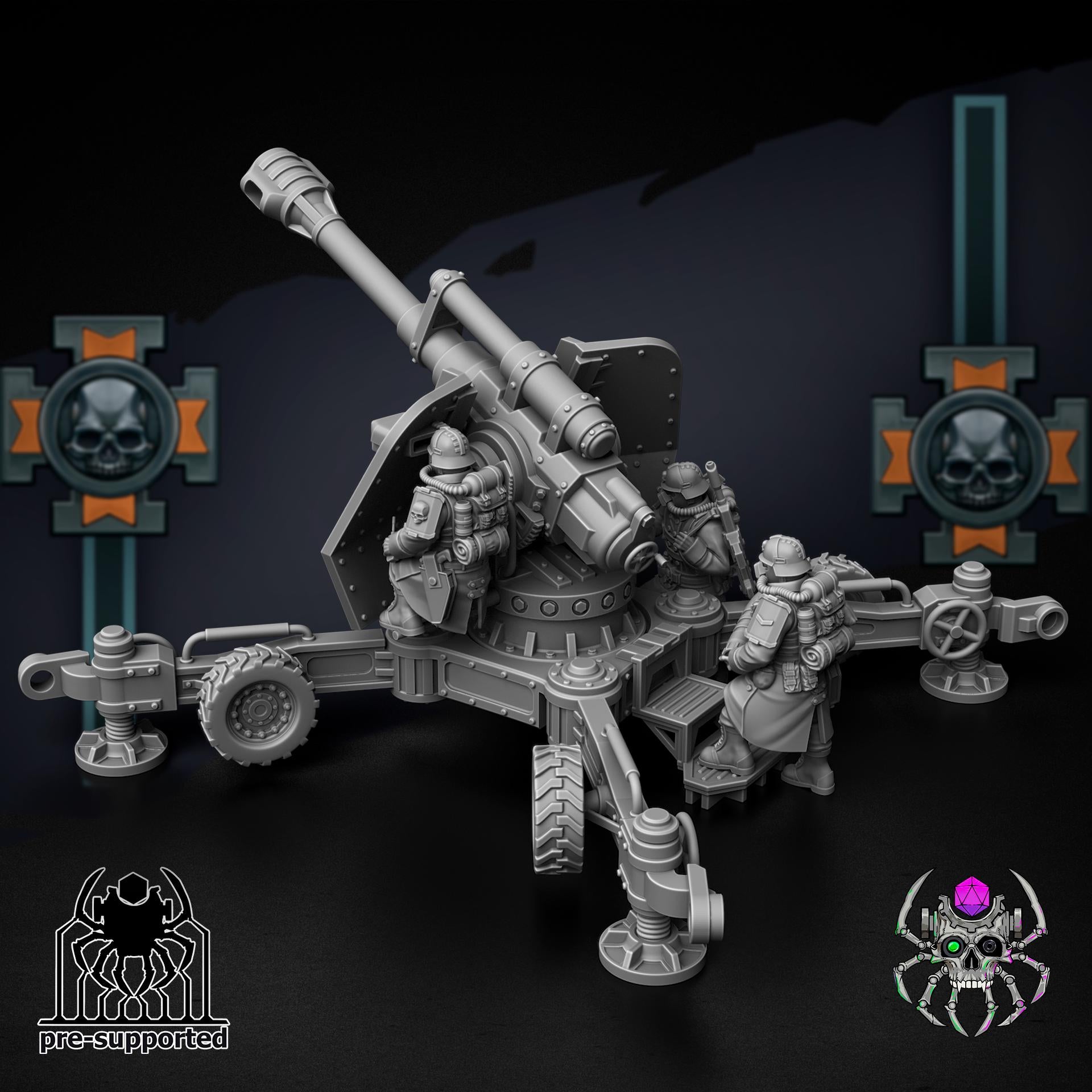 Korps Of Ashes - Heavy Fire Support Team | EightLegs Miniatures | Wargaming | Tabletop | Minifigure | Grimdark compatible