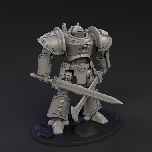 DeamonSlayer-Knight MKII | Arma Mechanatus | Minifigure | Wargaming | Tabletop | 28mm scale | 32mm scale | Grimdark compatible