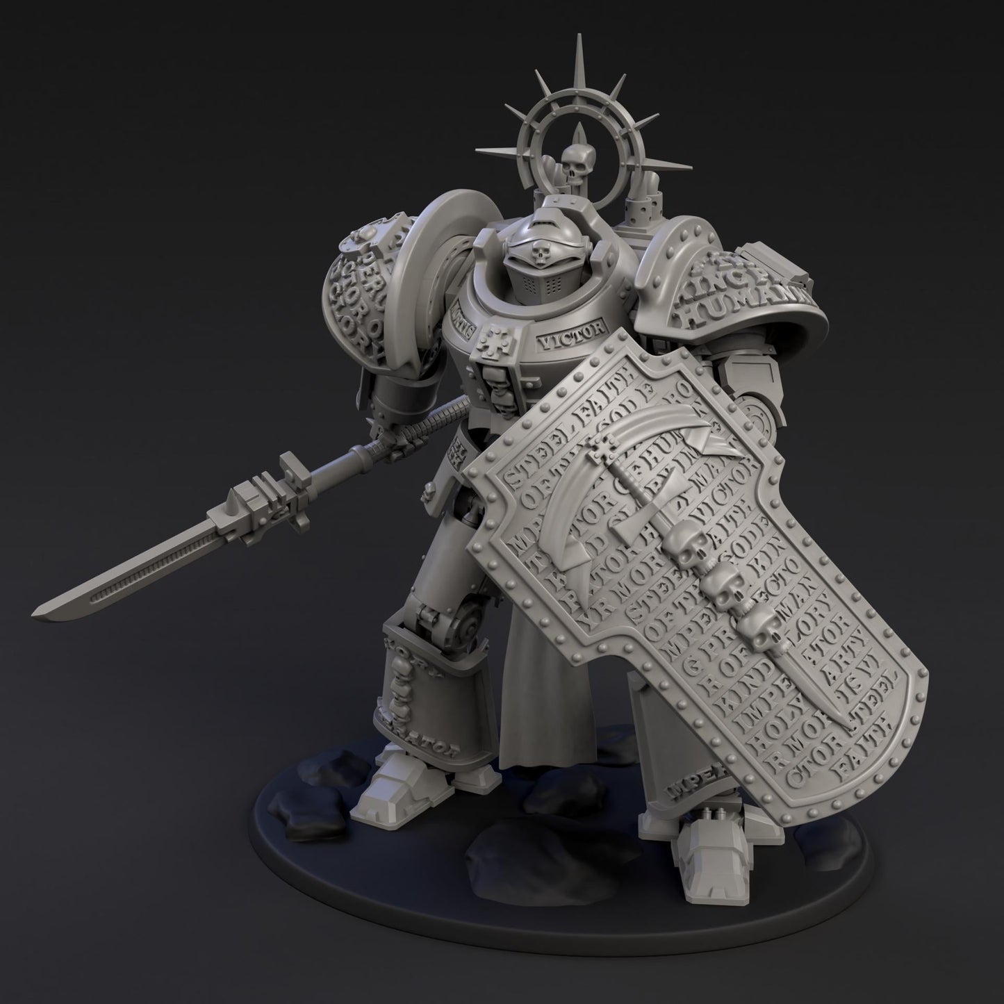 DeamonSlayer-Knight MKII | Arma Mechanatus | Minifigure | Wargaming | Tabletop | 28mm scale | 32mm scale | Grimdark compatible
