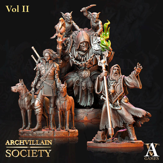 Archvillain Games : Archvillain Society Vol. II | 3D printed miniatures |Tabletop Games 32 mm | Dungeons and Dragons | Wargame | RPG
