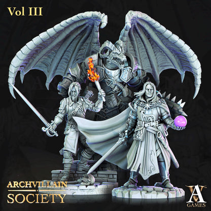 Archvillain Games : Archvillain Society Vol. III | 3D printed miniatures |Tabletop Games 32 mm | Dungeons and Dragons | Wargame | RPG