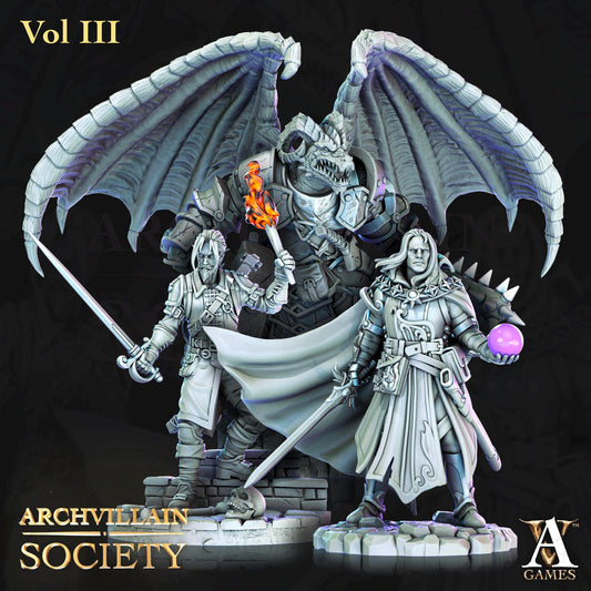 Archvillain Games : Archvillain Society Vol. III | 3D printed miniatures |Tabletop Games 32 mm | Dungeons and Dragons | Wargame | RPG