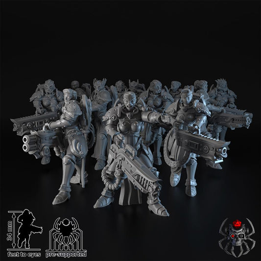 Widows of Retribution Heavy Weapon Squad | EightLegs Miniatures | OPR compatible