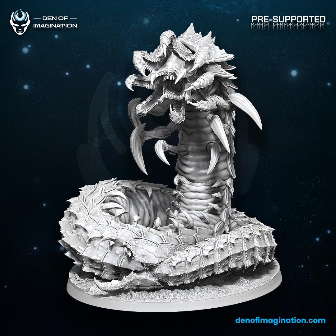 Hive Kelth Devouring Serpent | WildMesh | 3D printed Miniature | OPR compatible