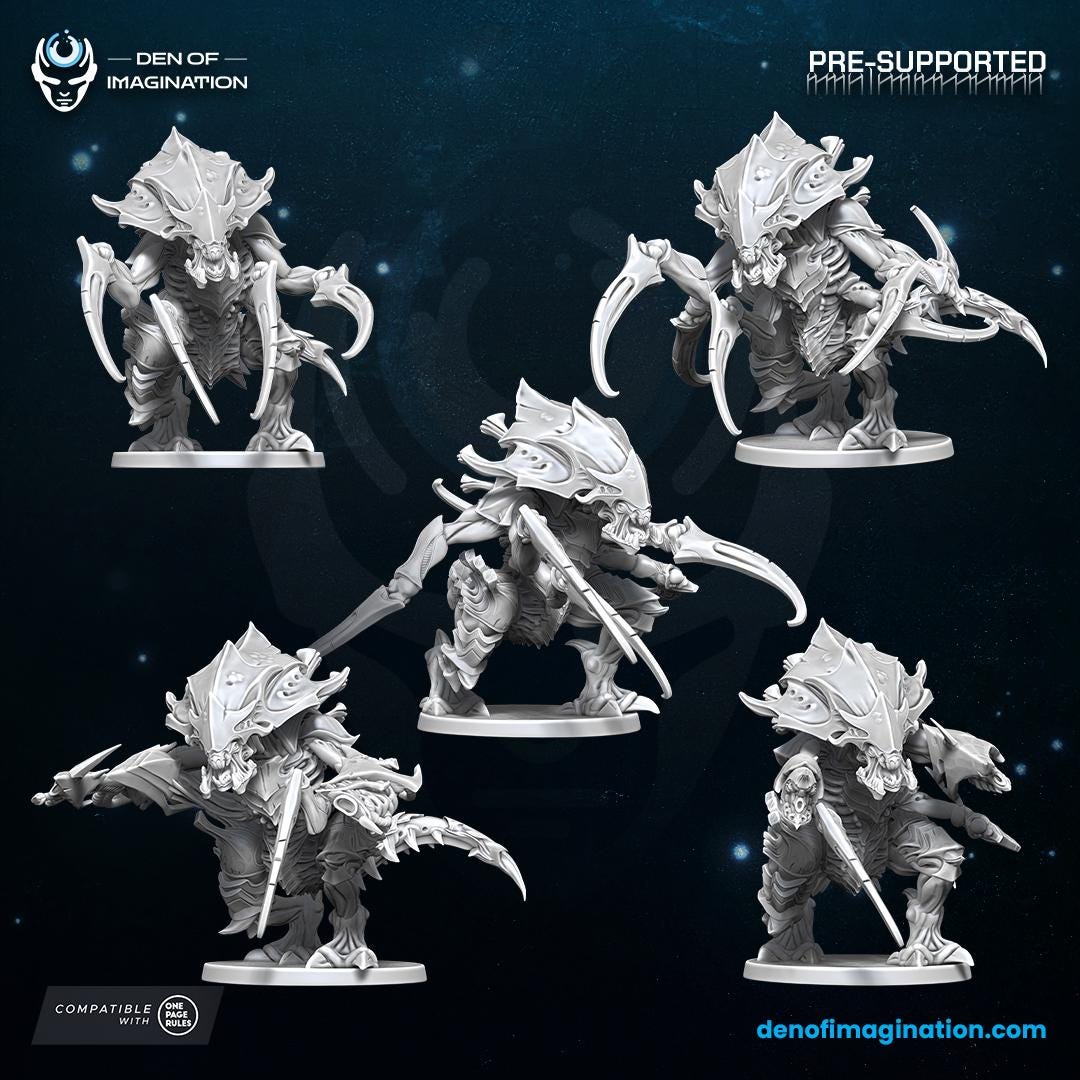 Hive Kelth Warriors | WildMesh | 3D printed Miniature | OPR compatible