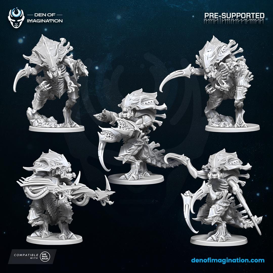 Hive Kelth Warriors | WildMesh | 3D printed Miniature | OPR compatible