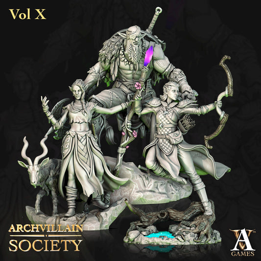 Archvillain Games : Archvillain Society Vol. X | 3D printed miniatures |Tabletop Games 32 mm | Dungeons and Dragons | Wargame | RPG