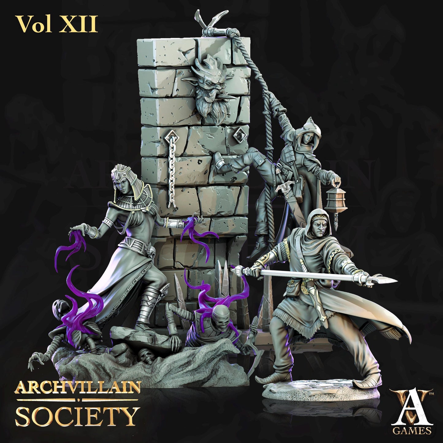 Archvillain Games : Archvillain Society Vol. XII | 3D printed miniatures |Tabletop Games 32 mm | Dungeons and Dragons | Wargame | RPG