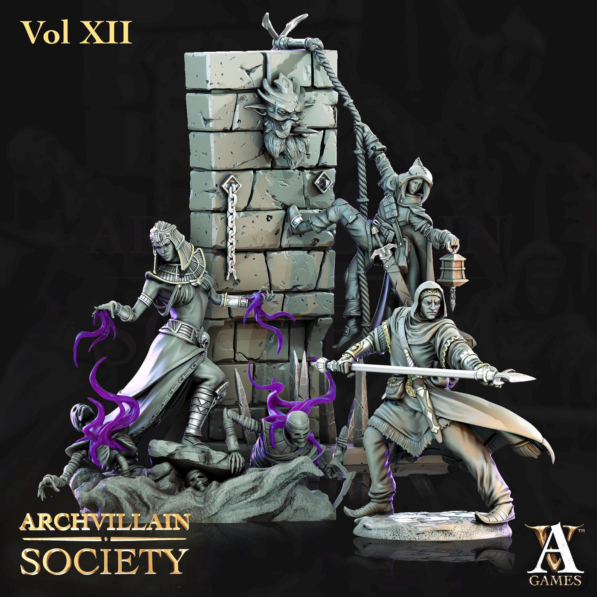 Archvillain Games : Archvillain Society Vol. XII | 3D printed miniatures |Tabletop Games 32 mm | Dungeons and Dragons | Wargame | RPG