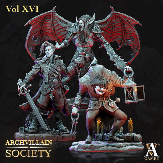 Archvillain Games : Archvillain Society Vol. XVI | 3D printed miniatures |Tabletop Games 32 mm | Dungeons and Dragons | Wargame | RPG