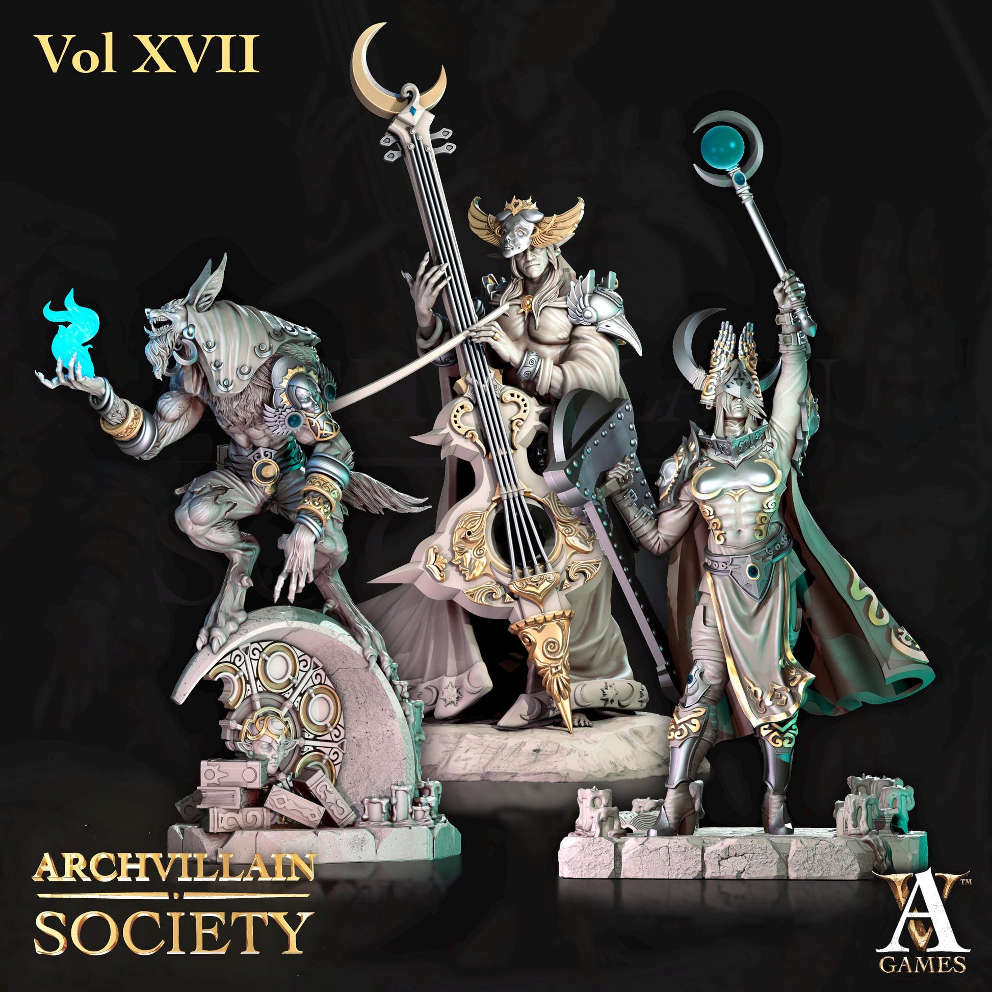 Archvillain Games : Archvillain Society Vol. XVII | 3D printed miniatures |Tabletop Games 32 mm | Dungeons and Dragons | Wargame | RPG