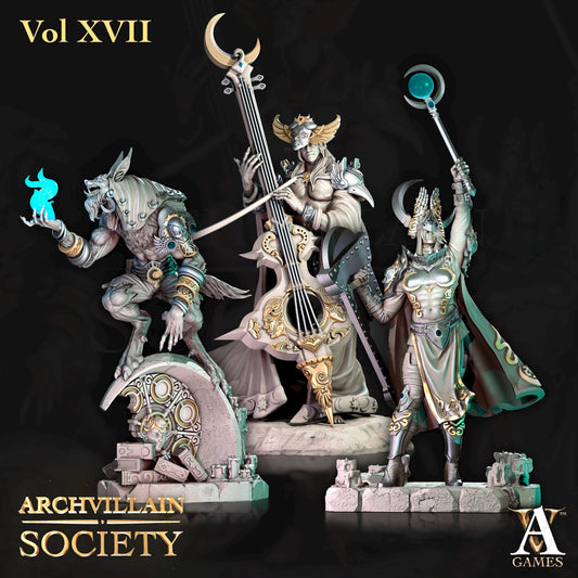 Archvillain Games : Archvillain Society Vol. XVII | 3D printed miniatures |Tabletop Games 32 mm | Dungeons and Dragons | Wargame | RPG
