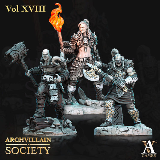 Archvillain Games : Archvillain Society Vol. XVIII | 3D printed miniatures |Tabletop Games 32 mm | Dungeons and Dragons | Wargame | RPG