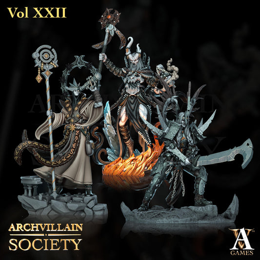 Archvillain Games : Archvillain Society Vol. XXII | 3D printed miniatures |Tabletop Games 32 mm | Dungeons and Dragons | Wargame | RPG