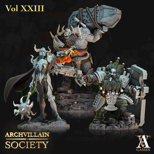 Archvillain Games : Archvillain Society Vol. XXIII | 3D printed miniatures |Tabletop Games 32 mm | Dungeons and Dragons | Wargame | RPG