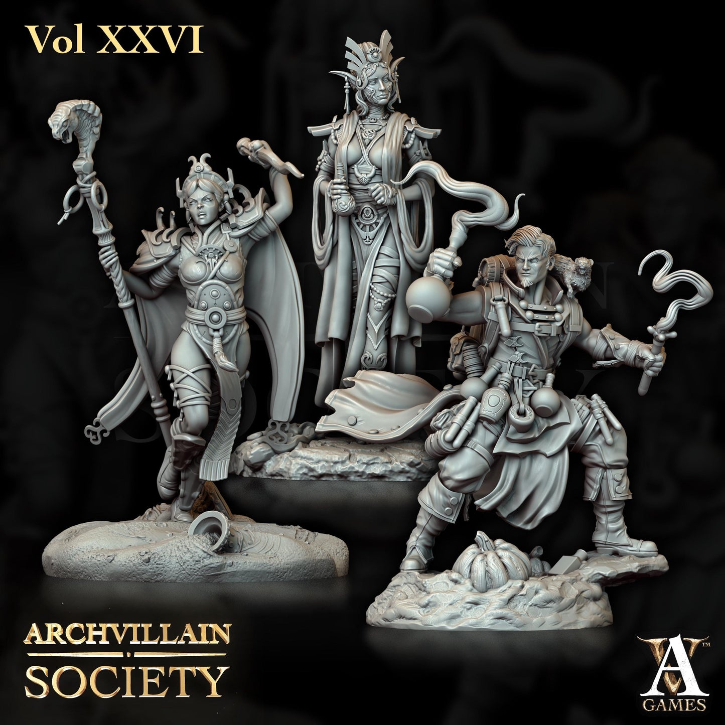 Archvillain Games : Archvillain Society Vol. XXVI | 3D printed miniatures |Tabletop Games 32 mm | Dungeons and Dragons | Wargame | RPG