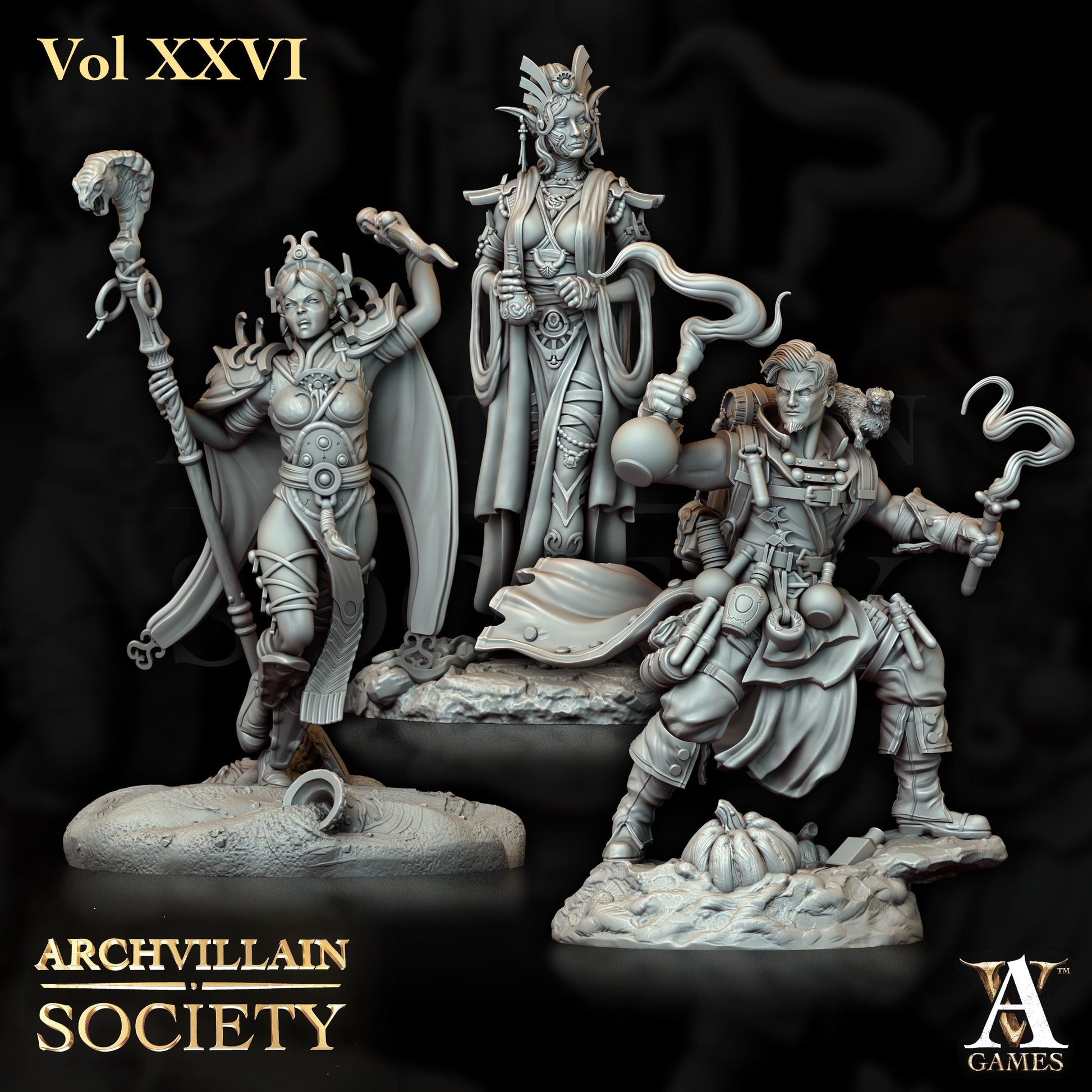 Archvillain Games : Archvillain Society Vol. XXVI | 3D printed miniatures |Tabletop Games 32 mm | Dungeons and Dragons | Wargame | RPG