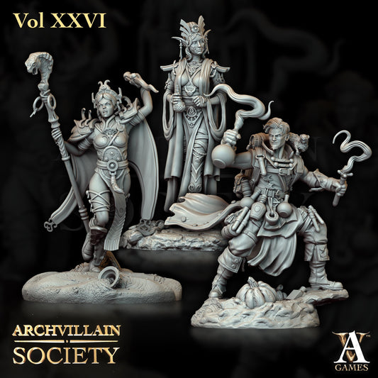 Archvillain Games : Archvillain Society Vol. XXVI | 3D printed miniatures |Tabletop Games 32 mm | Dungeons and Dragons | Wargame | RPG