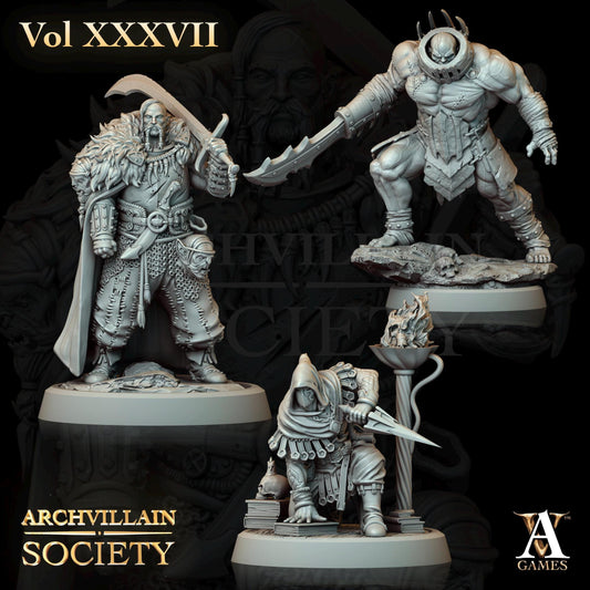 Archvillain Games : Archvillain Society Vol. XXXVII | 3D printed miniatures |Tabletop Games 32 mm | Dungeons and Dragons | Wargame | RPG