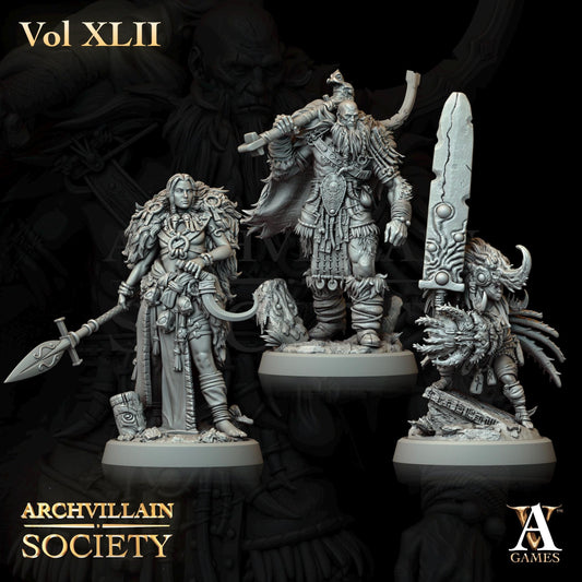 Archvillain Games : Archvillain Society Vol. XLII | 3D printed miniatures |Tabletop Games 32 mm | Dungeons and Dragons | Wargame | RPG