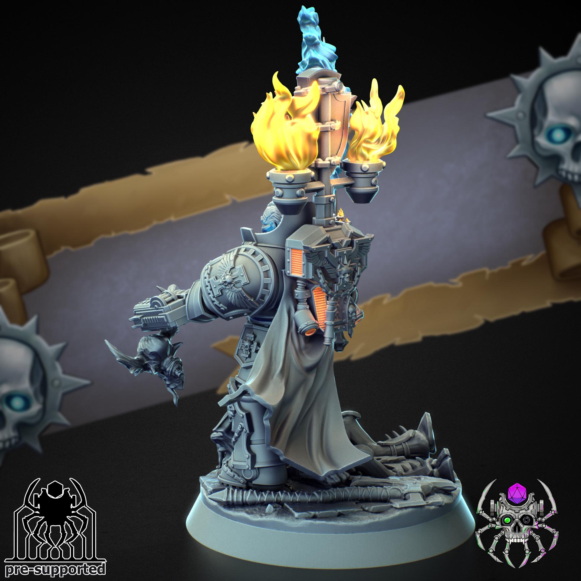The High Warden of Demon Hunters | EightLegs Miniatures | Wargaming | Tabletop game | 3D printed miniature | OPR compatible