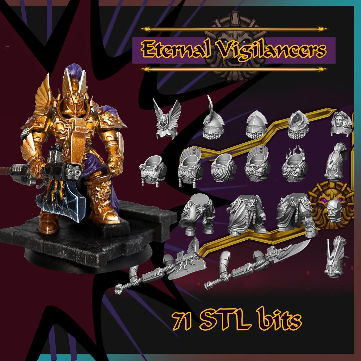 Eternal Vigilance of Inperatorius Vindex | EightLegsMiniatures | Wargaming | Tabletop game | 3D printed miniature | OPR compatible