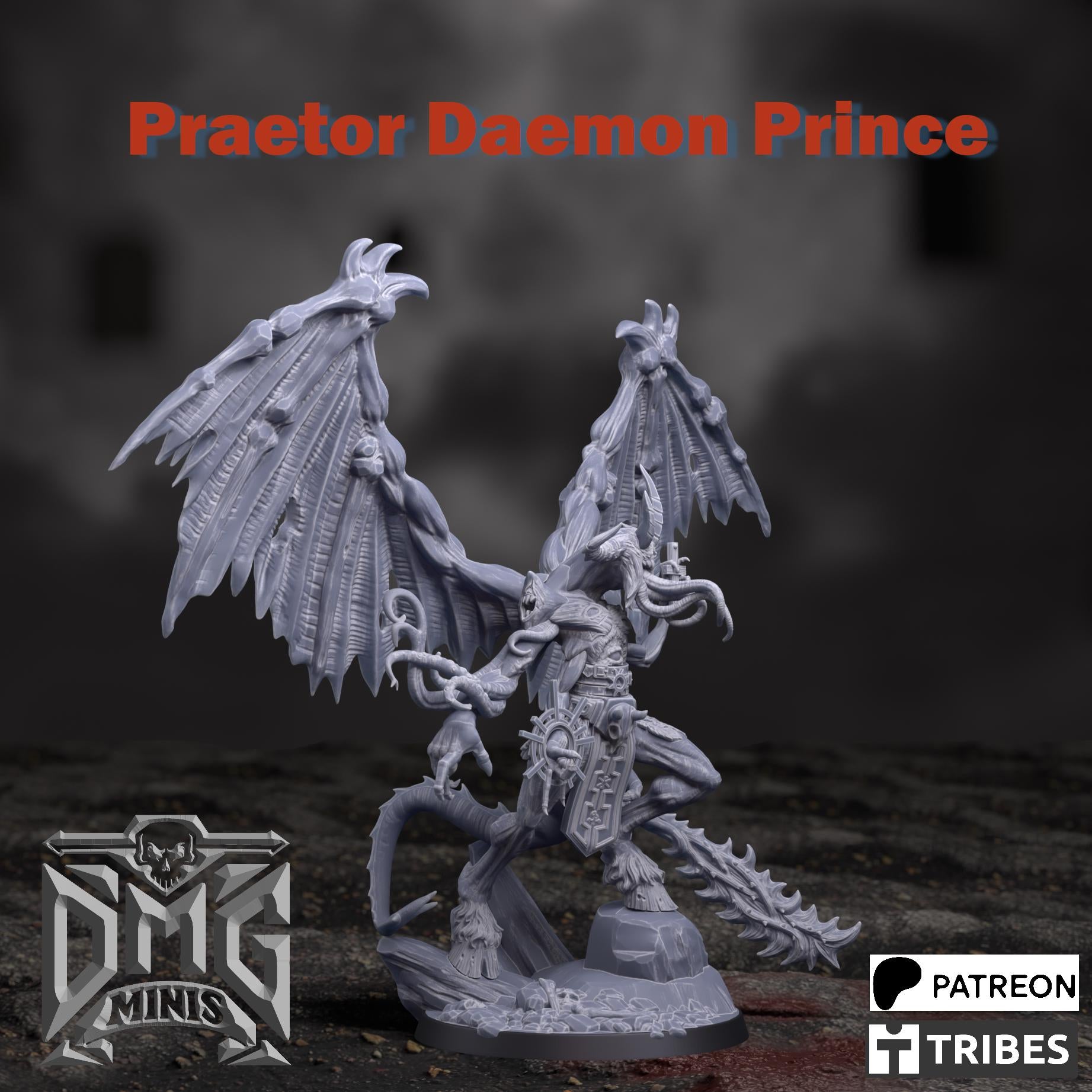 Chaos - Daemon Prince | DMGMinis | Wargaming | Tabletop games | 32mm scale | Grimdark compatible