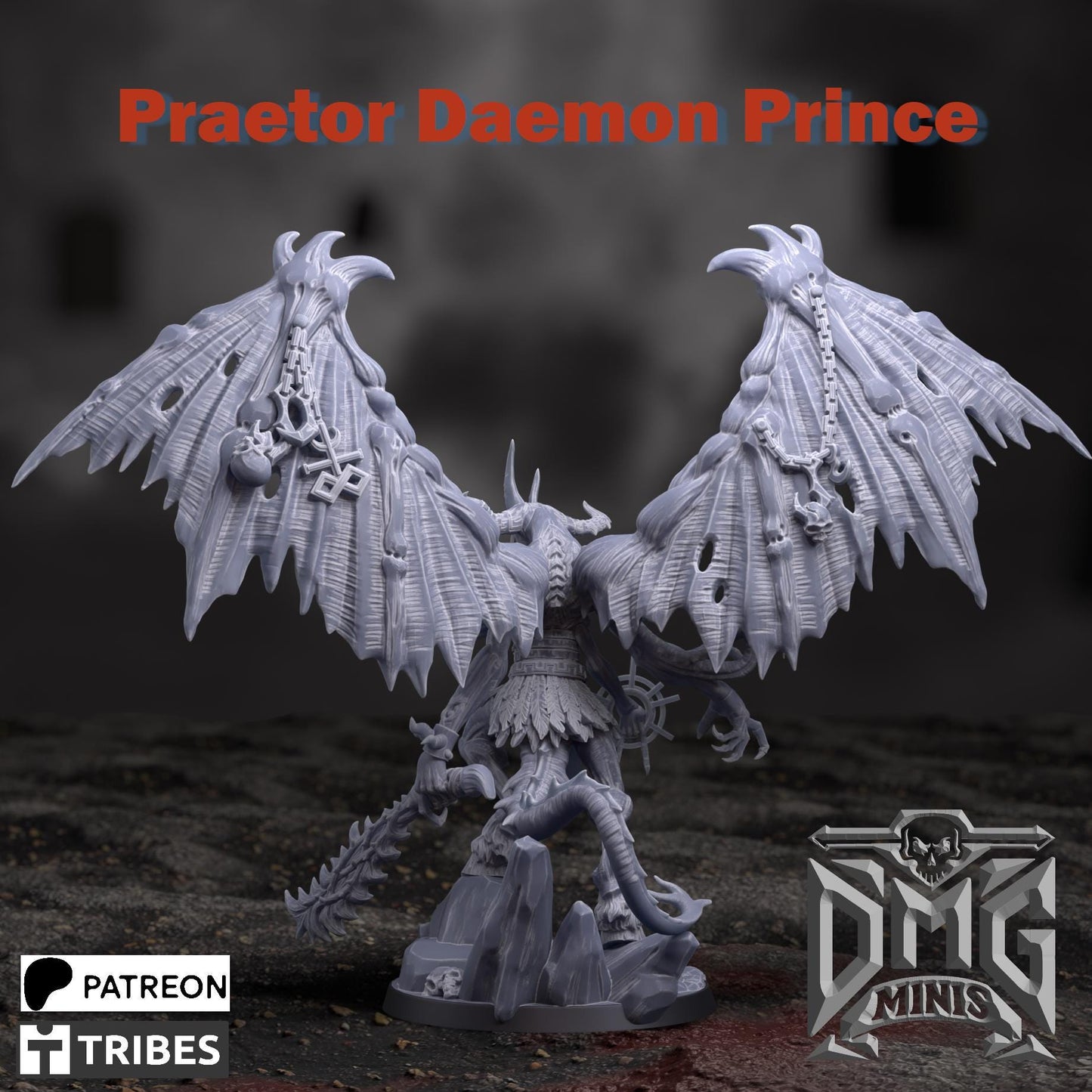 Chaos - Daemon Prince | DMGMinis | Wargaming | Tabletop games | 32mm scale | Grimdark compatible