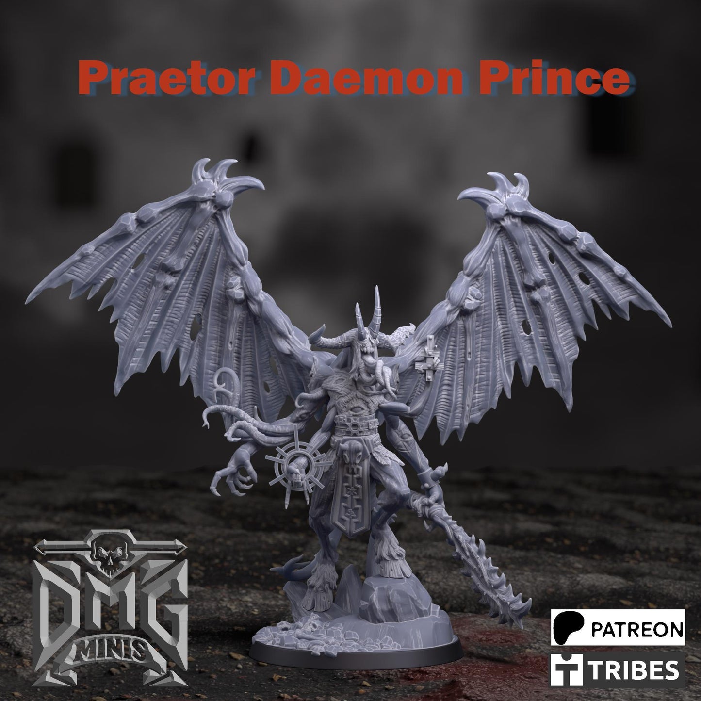 Chaos - Daemon Prince | DMGMinis | Wargaming | Tabletop games | 32mm scale | Grimdark compatible