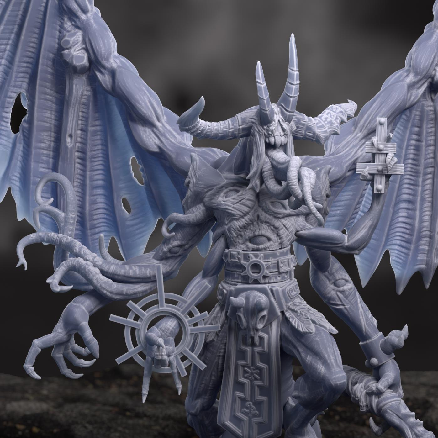 Chaos - Daemon Prince | DMGMinis | Wargaming | Tabletop games | 32mm scale | Grimdark compatible