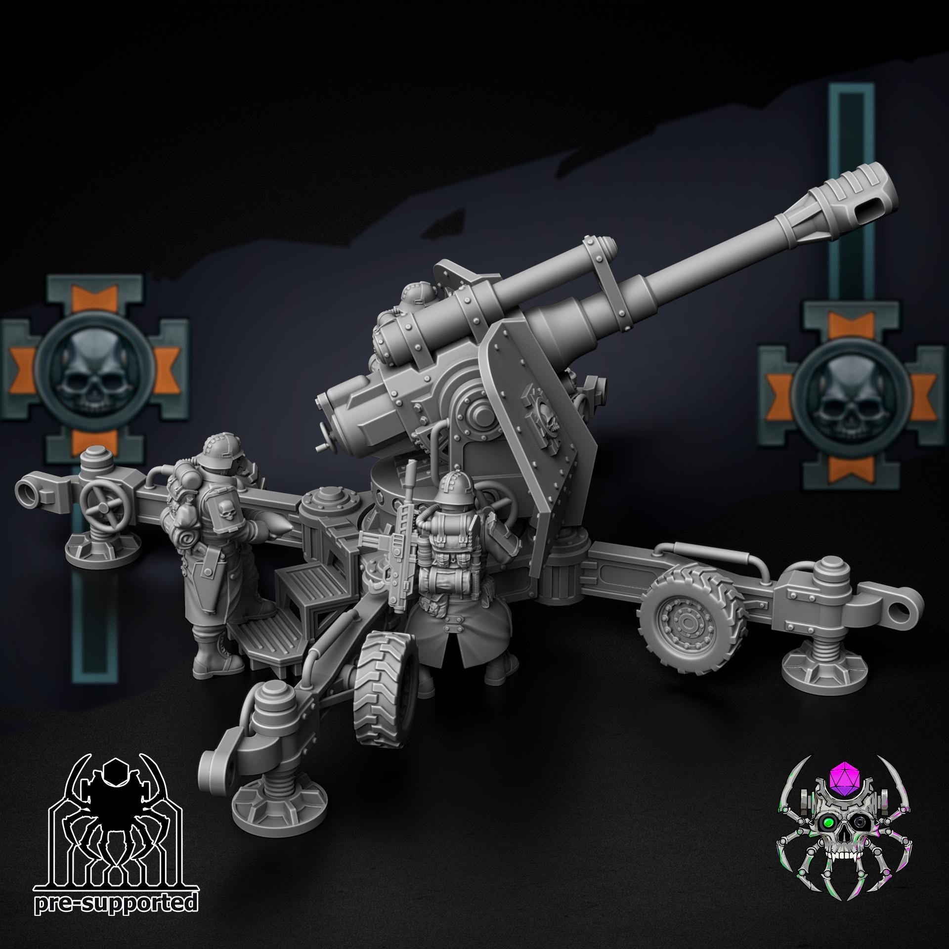 Korps Of Ashes - Heavy Fire Support Team | EightLegs Miniatures | Wargaming | Tabletop | Minifigure | Grimdark compatible