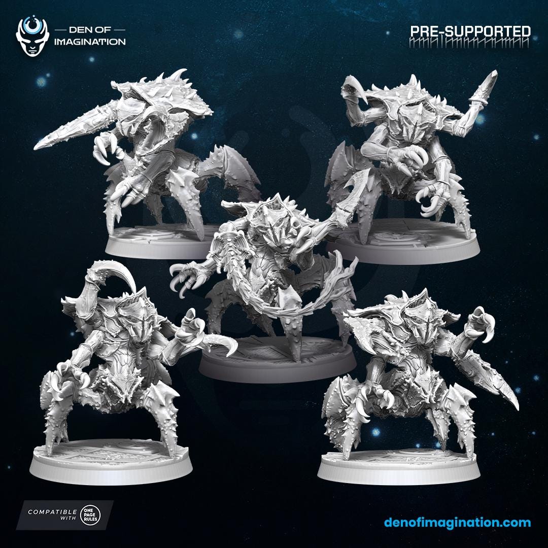 Hive Kelth Nestwardens | WildMesh | 3D printed Miniature | OPR compatible