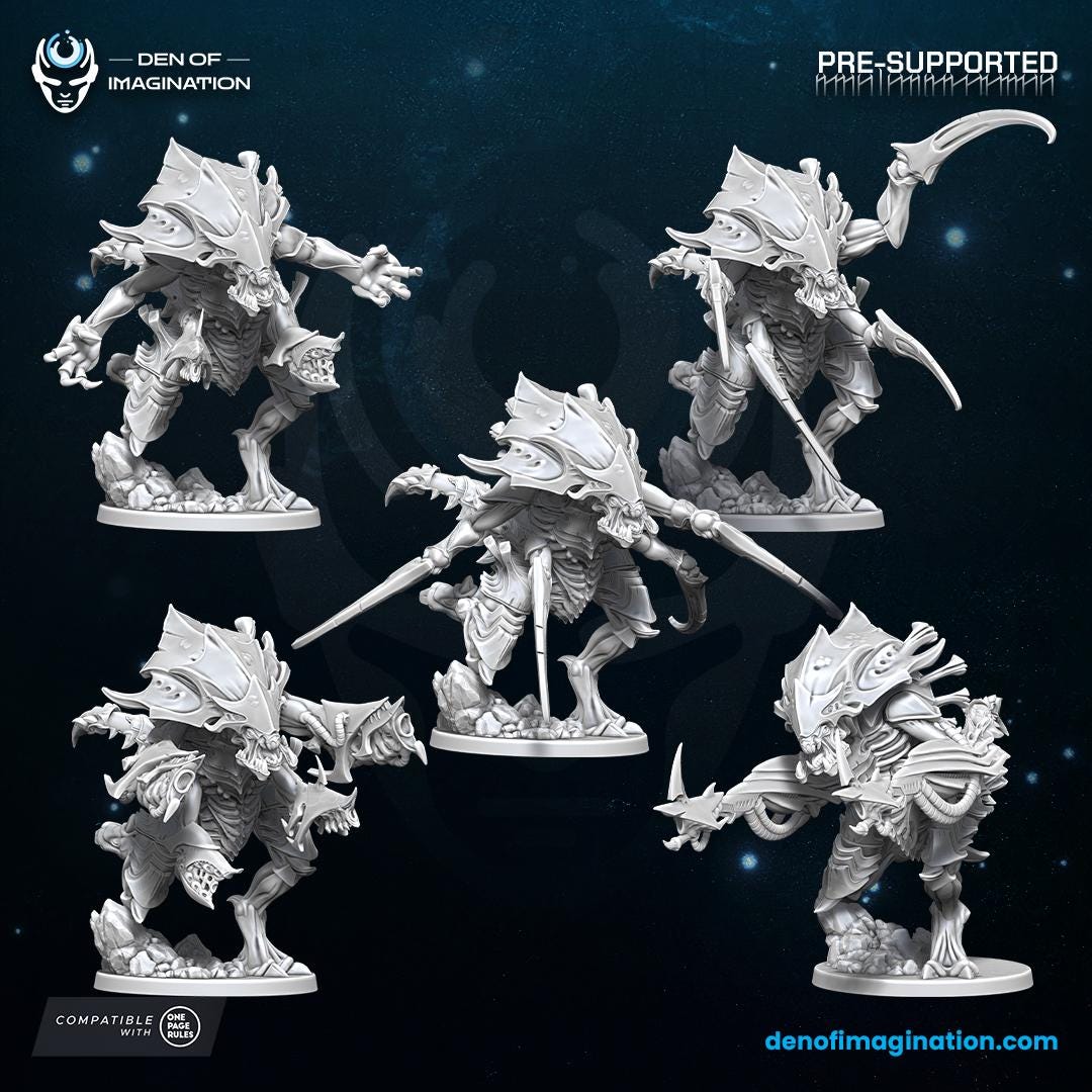 Hive Kelth Warriors | WildMesh | 3D printed Miniature | OPR compatible