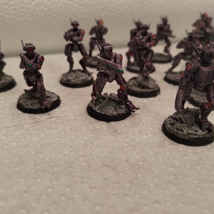 Warrior Droids | Hivemind minis | Tabletop game | Wargame | 3D Printed miniatures