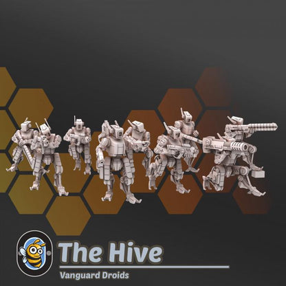 Warrior Droids | Hivemind minis | Tabletop game | Wargame | 3D Printed miniatures