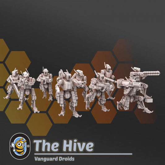 Warrior Droids | Hivemind minis | Tabletop game | Wargame | 3D Printed miniatures