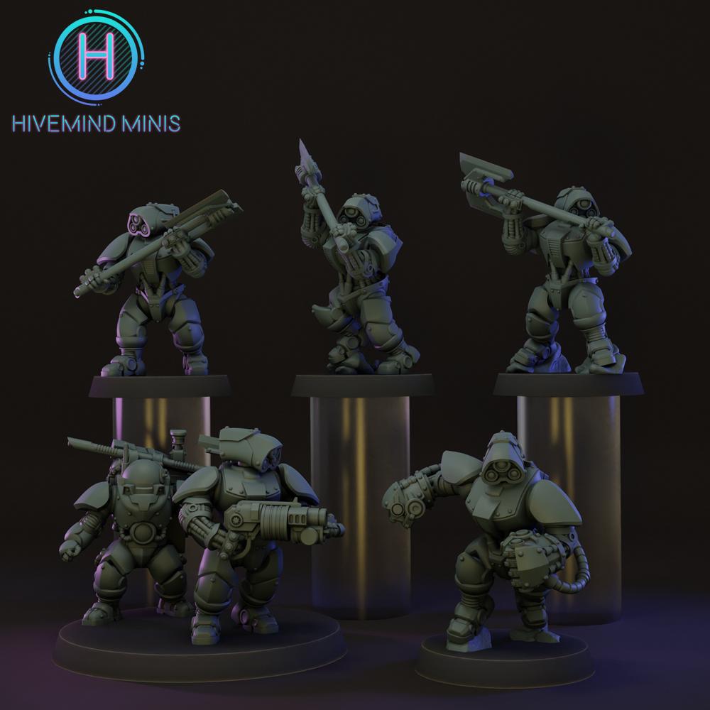 Droidkyn Haywires | Hivemind minis | Tabletop game | Wargame | 3D Printed miniatures