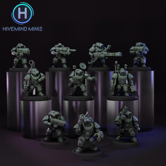 Droidkyn Dragoons| Hivemind minis | Tabletop game | Wargame | 3D Printed miniatures